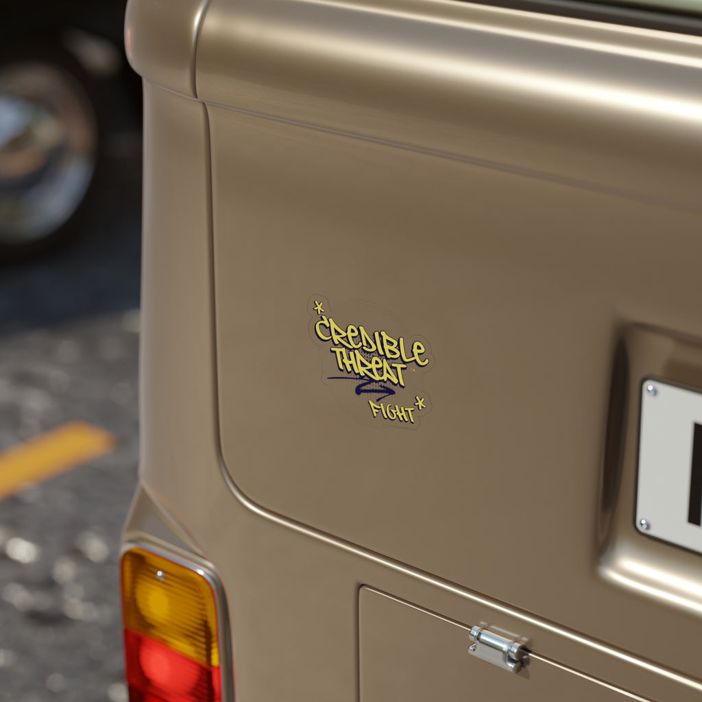 Credible Threat Fight Transparent Stickers