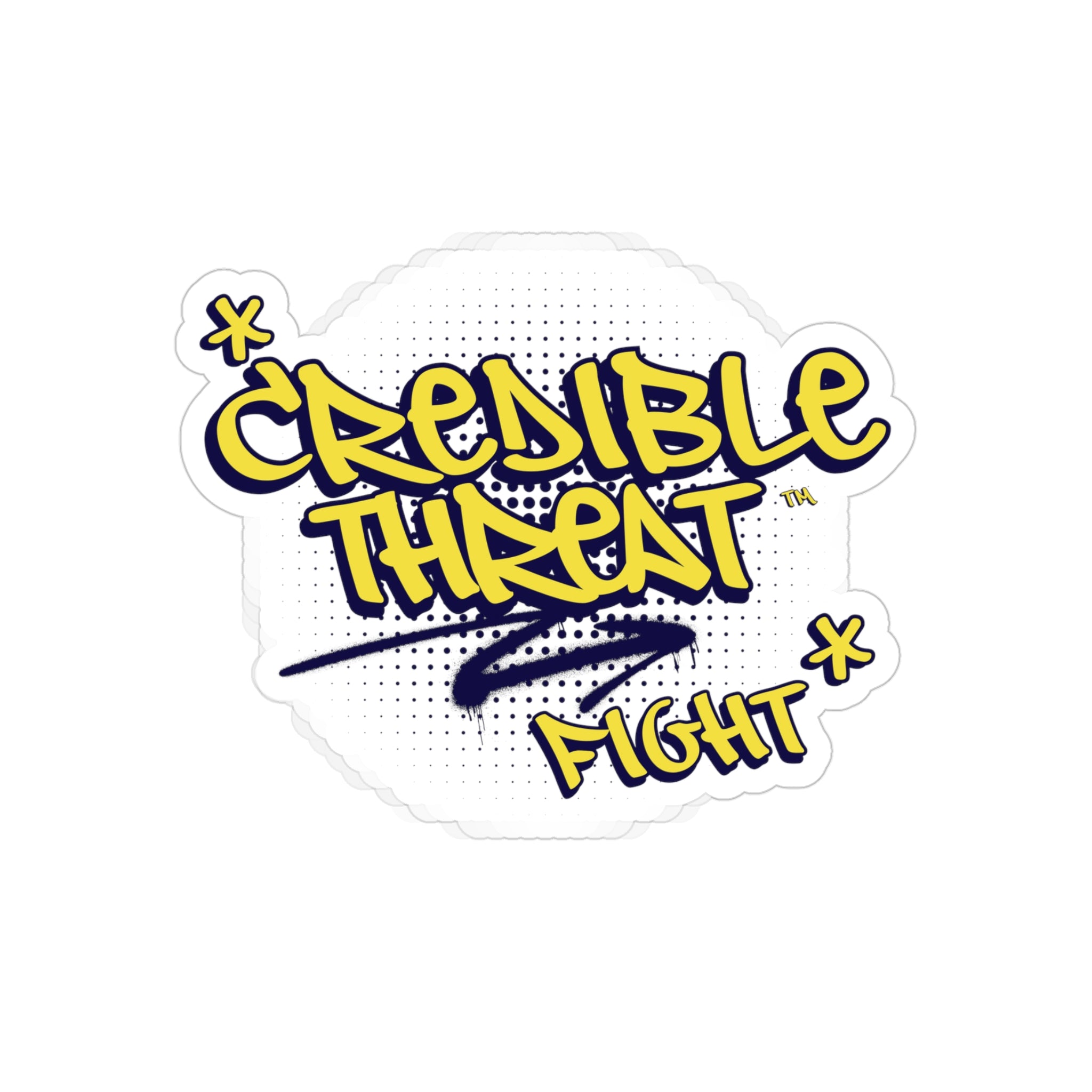 Credible Threat Fight Transparent Stickers